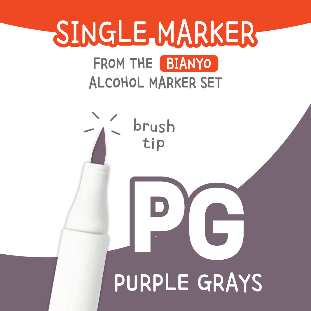 Bianyo Purple Grays (PG) — Single Replacement Markers