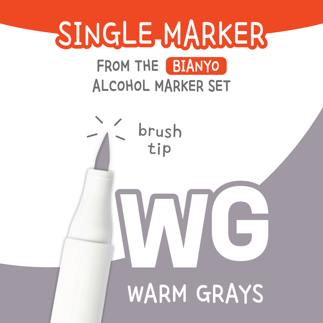 Bianyo Warm Grays (WG) — Single Replacement Markers