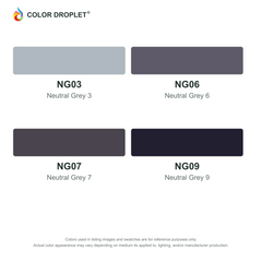 Digital Bianyo Neutral Grays (NG) color guide; codes and names. Markers sold individually.