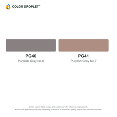 Digital Bianyo Purple Grays (PG) color guide; codes and names. Markers sold individually.