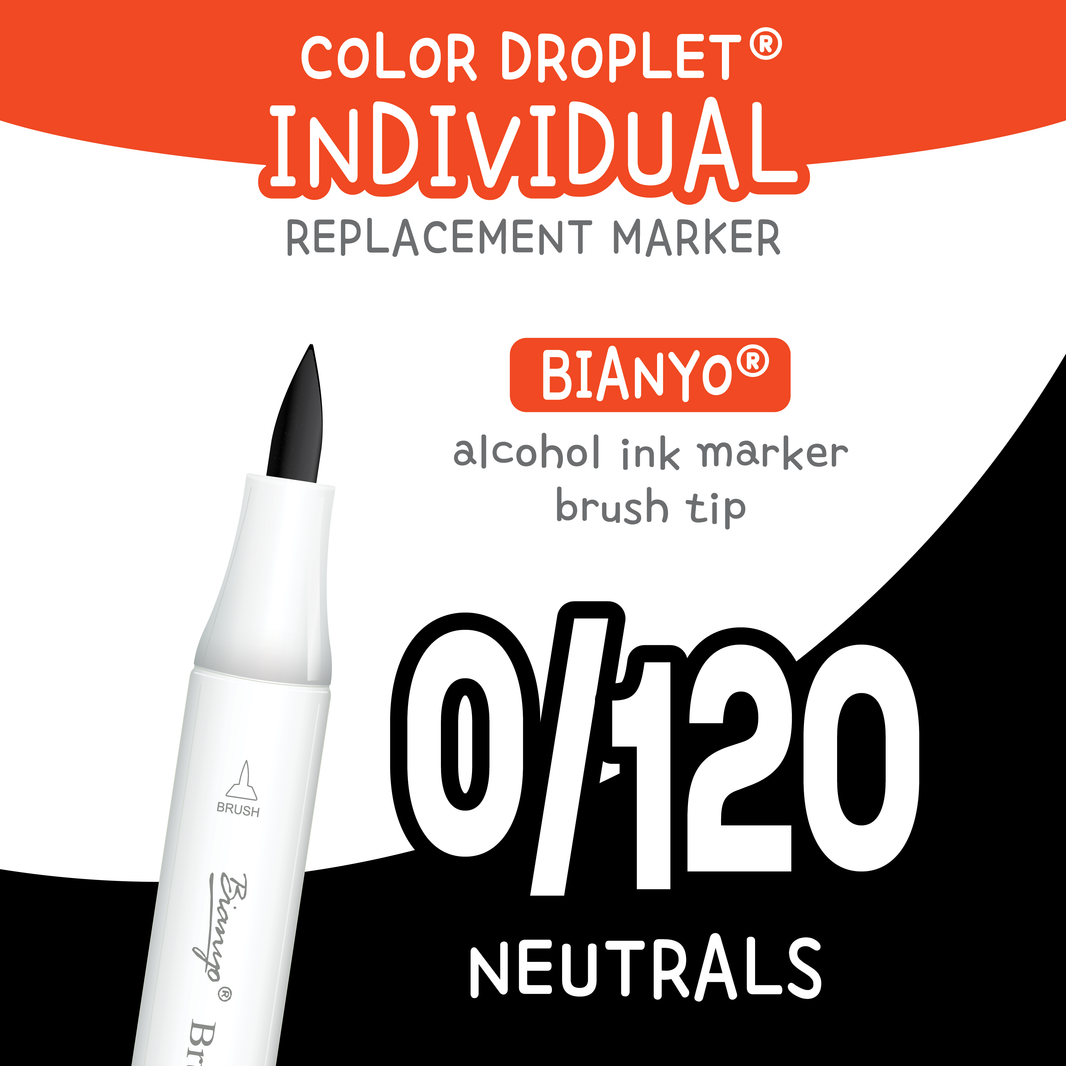 Bianyo Neutrals (0/120) individual alcohol marker color family