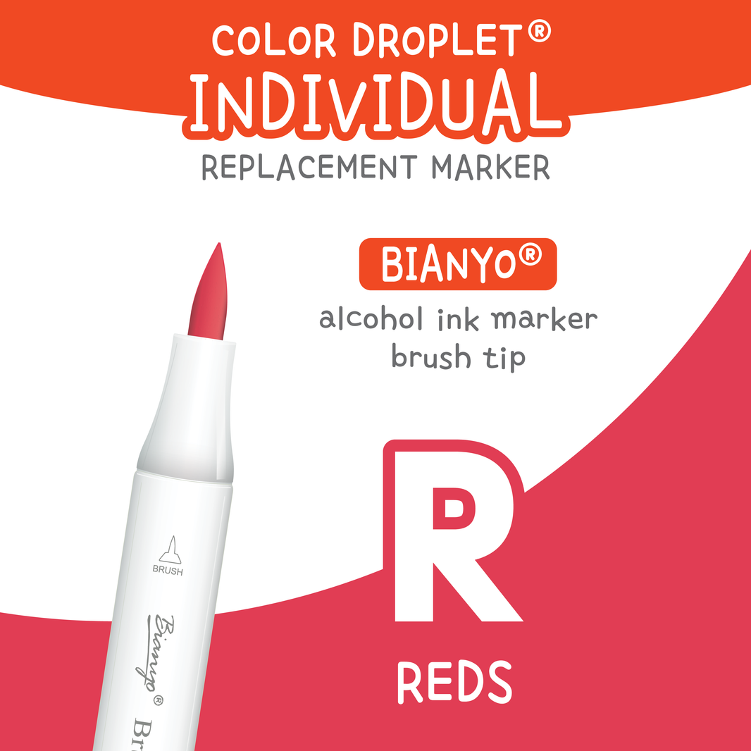 Bianyo Reds (R) individual alcohol marker color family