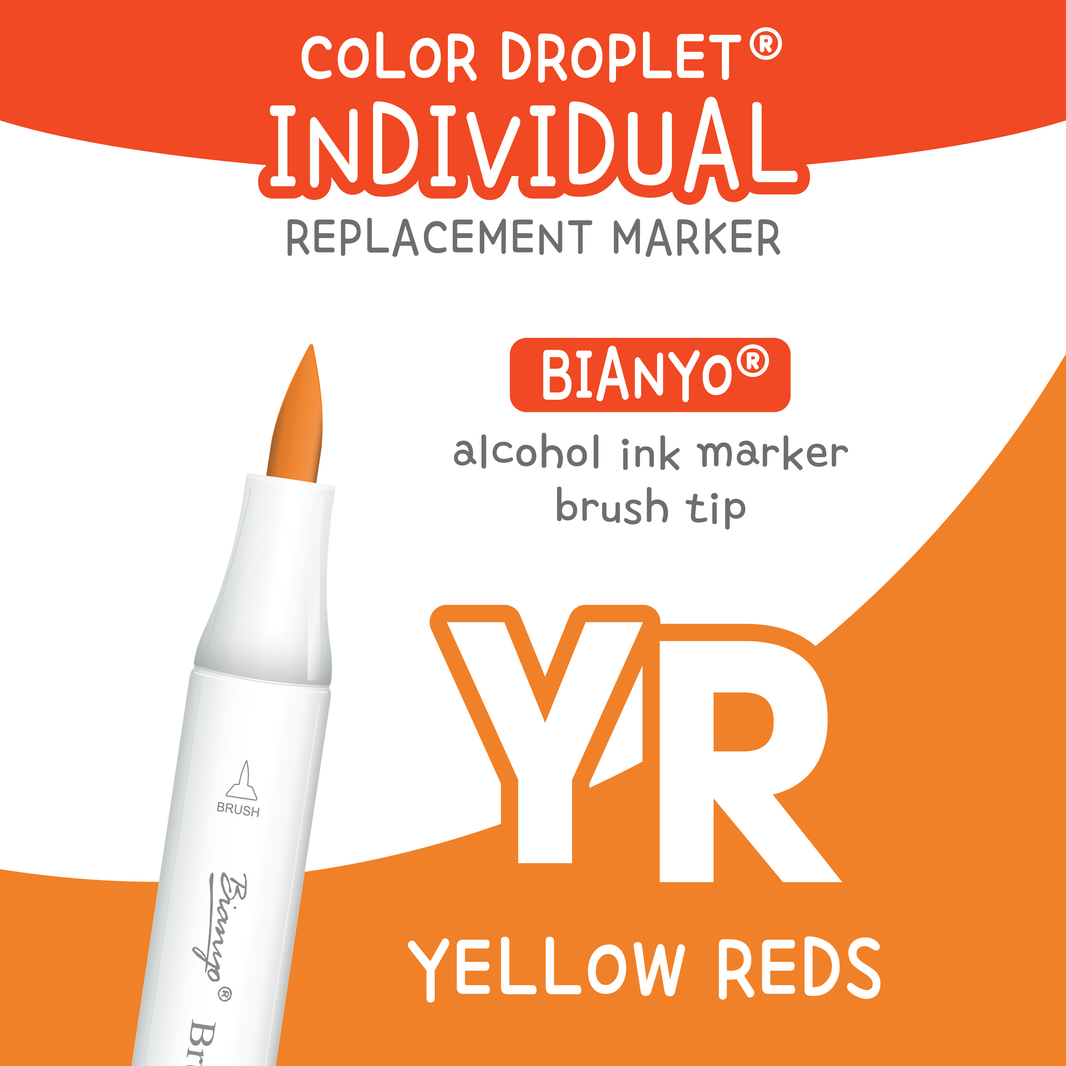 Bianyo Yellow Reds (YR) individual alcohol marker color family