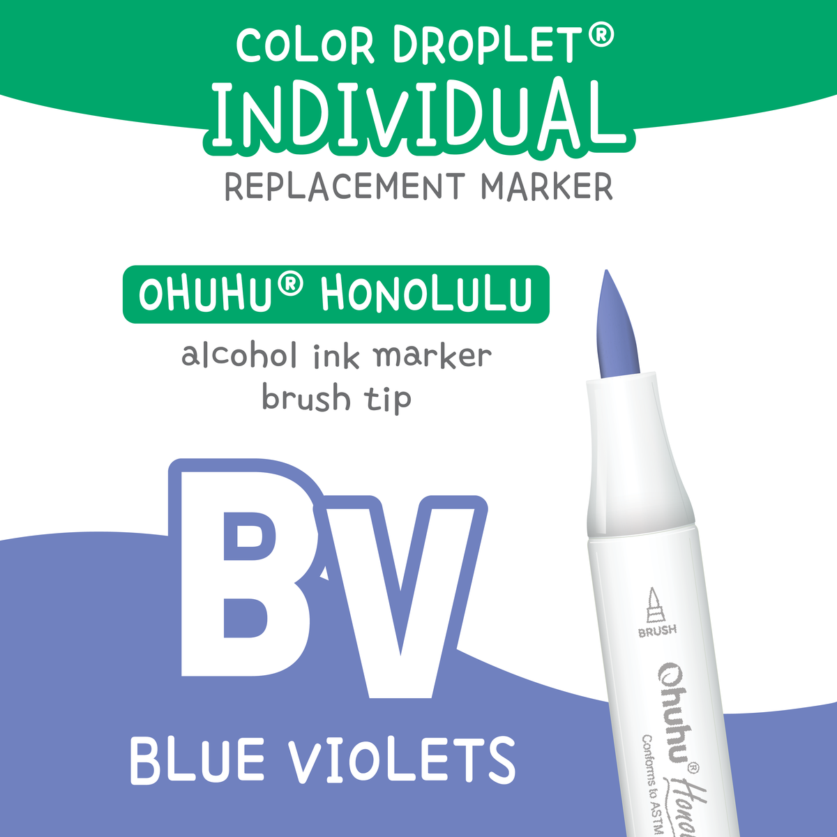Ohuhu Honolulu Blue Violets (BV) — Individual Replacement Markers