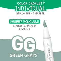Ohuhu Honolulu Green Greys (GG) — Individual Replacement Markers
