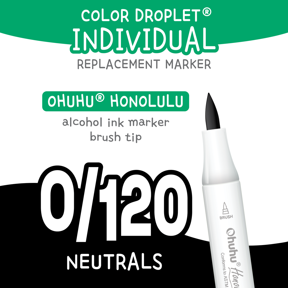Ohuhu Honolulu Neutrals (0/120) — Individual Replacement Markers