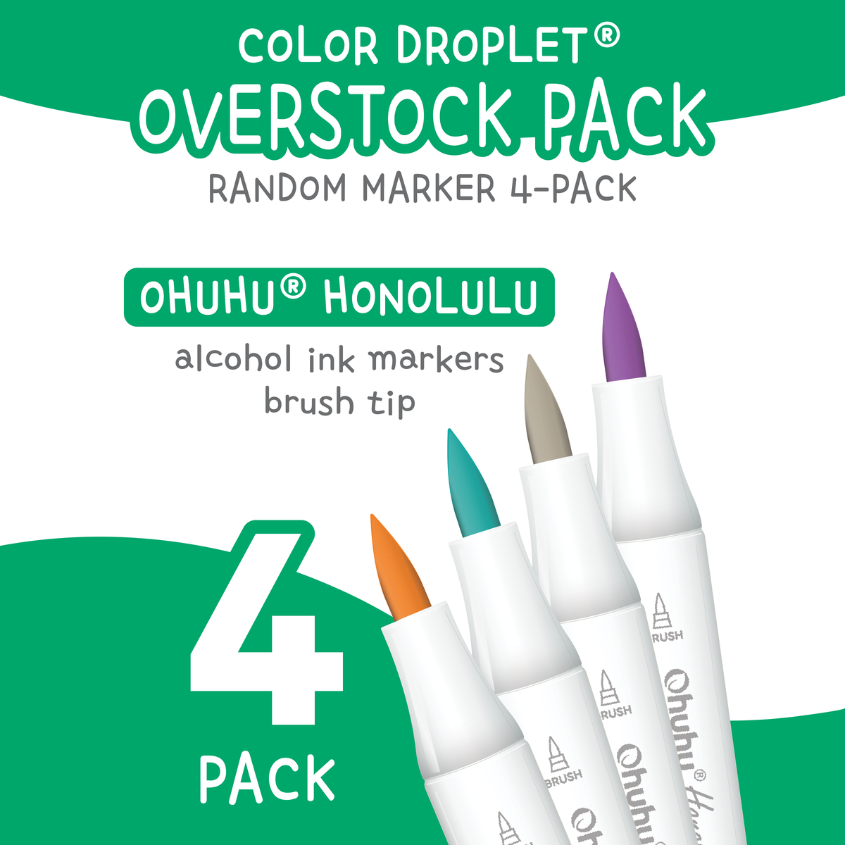 Ohuhu Honolulu overstock 4-pack of assorted alcohol markers