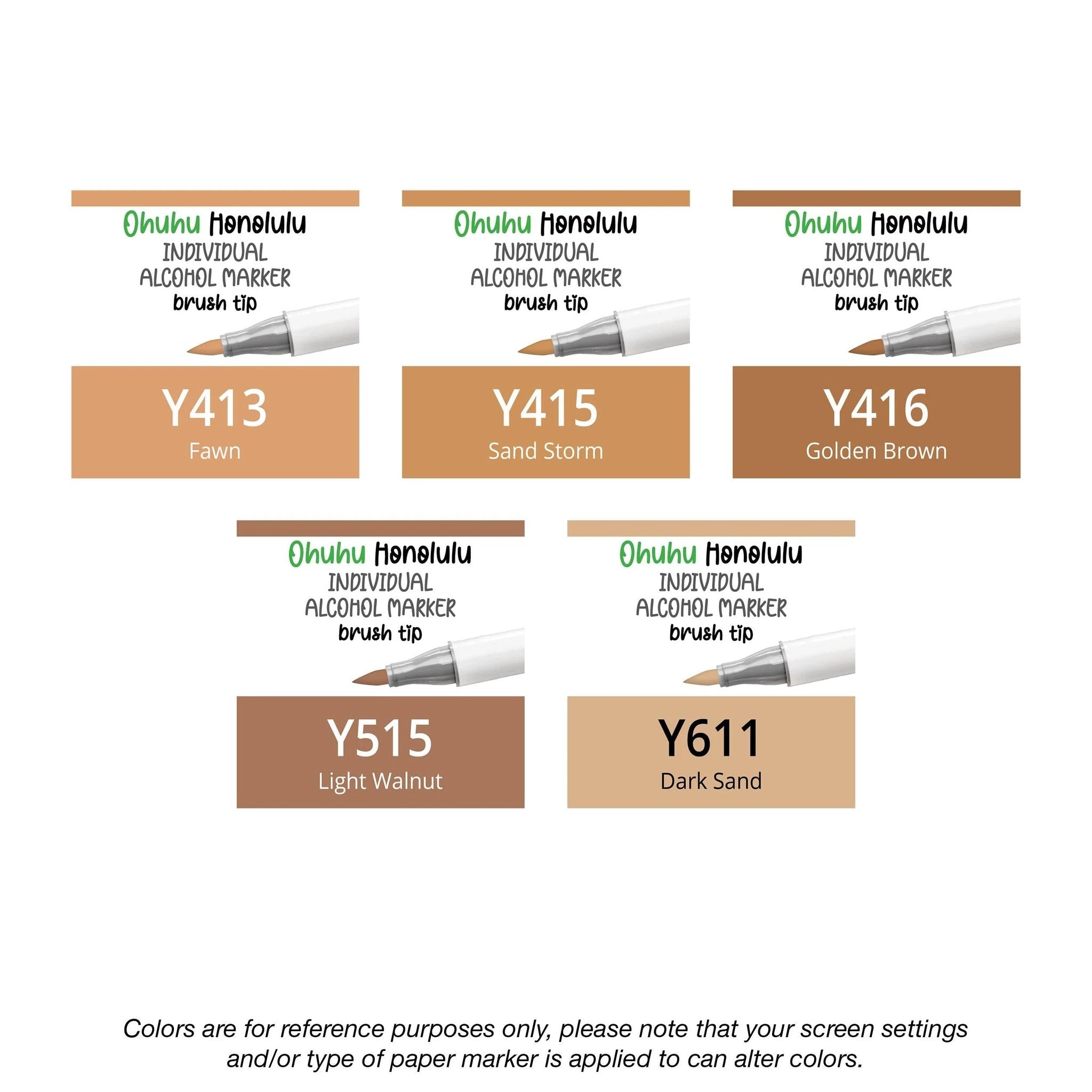 Ohuhu Honolulu Yellows (Y) single replacement alcohol marker — product detail