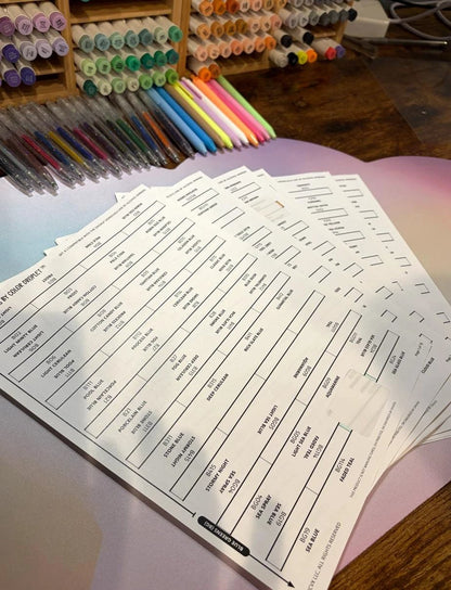 Ohuhu Honolulu swatch stickers — color reference for the full 363-marker line