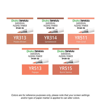 Ohuhu Honolulu Yellow Reds (YR) single replacement alcohol marker — product detail