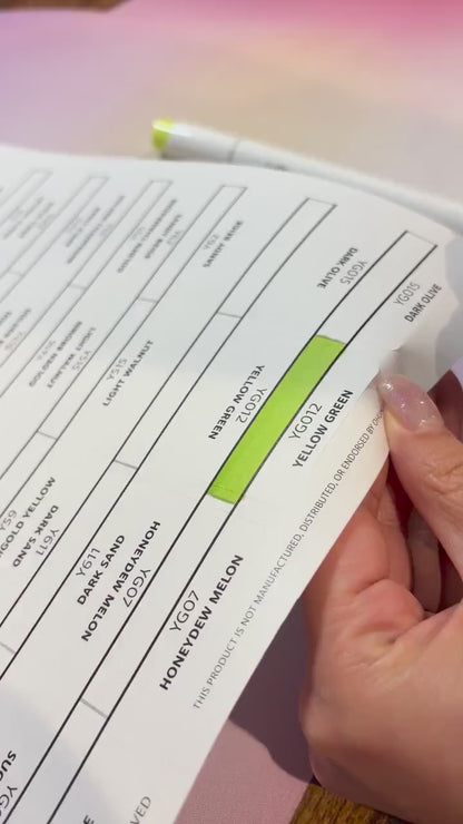 Ohuhu Honolulu marker swatch stickers product demonstration